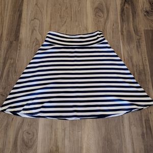 Merona striped soft casual midi skirt M